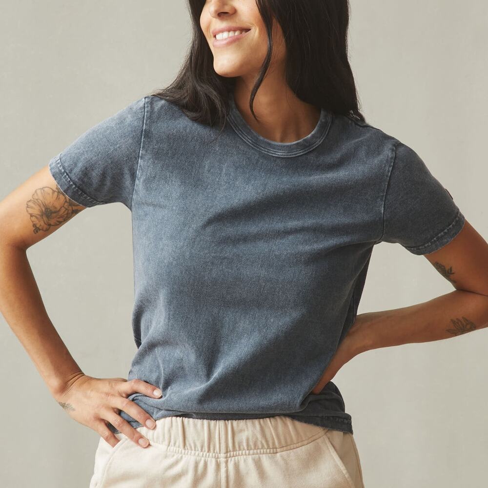 American Giant Vintage Crew Tee Jersey Short Sleeve T-Shirt Gray Women's Size L